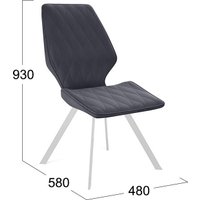 Стул Трия Матэо (белый муар/микровелюр Brendy Graphite)