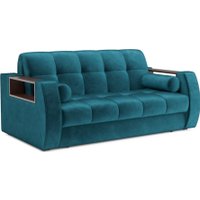 Диван Мебель-АРС Аккордеон Барон №3 ППУ 155x200 (бархат синий/зеленый Star Velvet 43 Black Green)