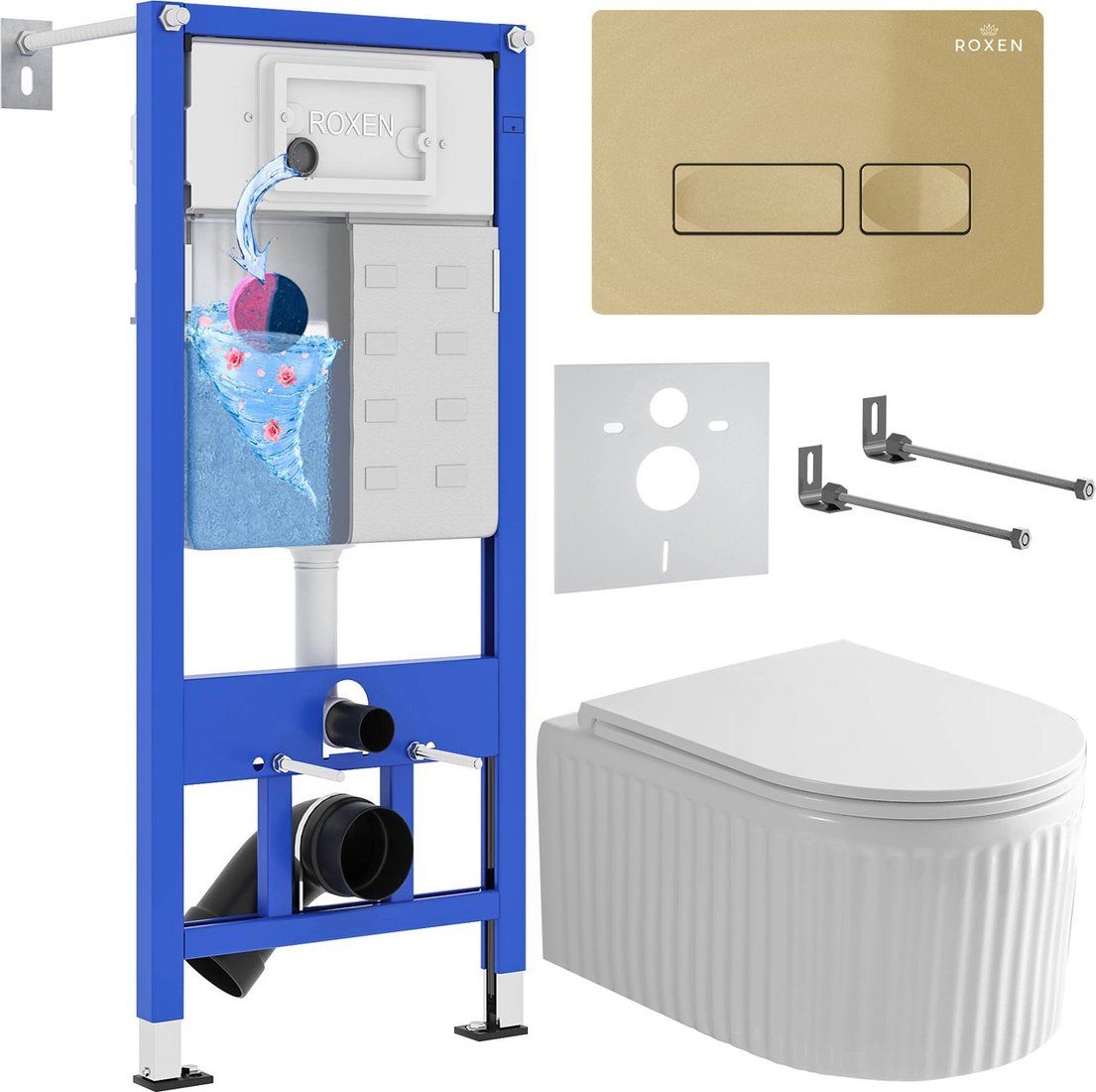 

Унитаз подвесной Roxen StounFix Dual Fresh 968227