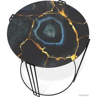 Журнальный столик Sheffilton SHT-CT53 (титановый кварц/черный муар)