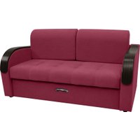 Диван Сириус Лидер-1 НПБ 185x110 (Eva 16 велюр темно-красный)