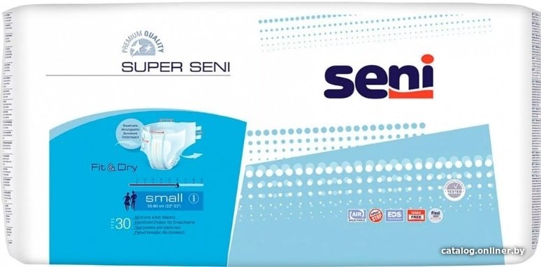 Подгузники для взрослых Seni Super Fit&Dry S (30 шт)