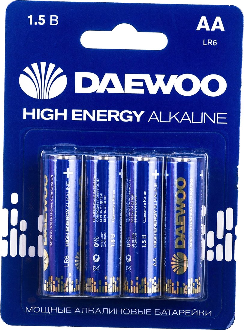 

Батарейка Daewoo High Energy Alkaline AA 4 шт. 5030329