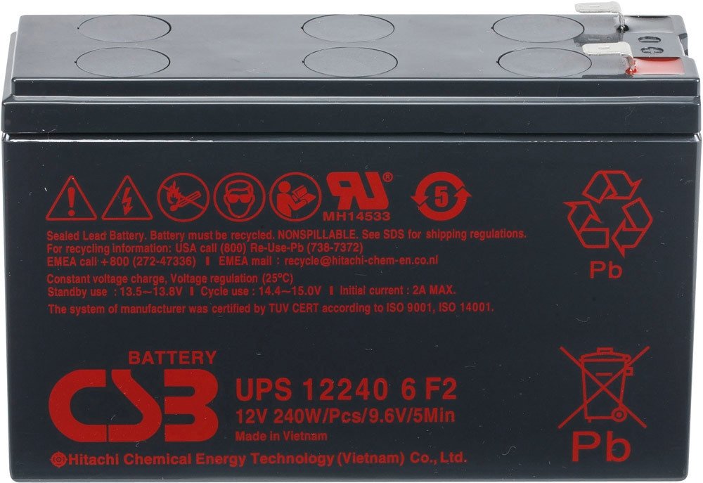 

Аккумулятор для ИБП CSB Battery UPS122406 F2 (12В/5 А·ч)