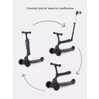 Трехколесный самокат Rant Rider Plus RB100 (серый)