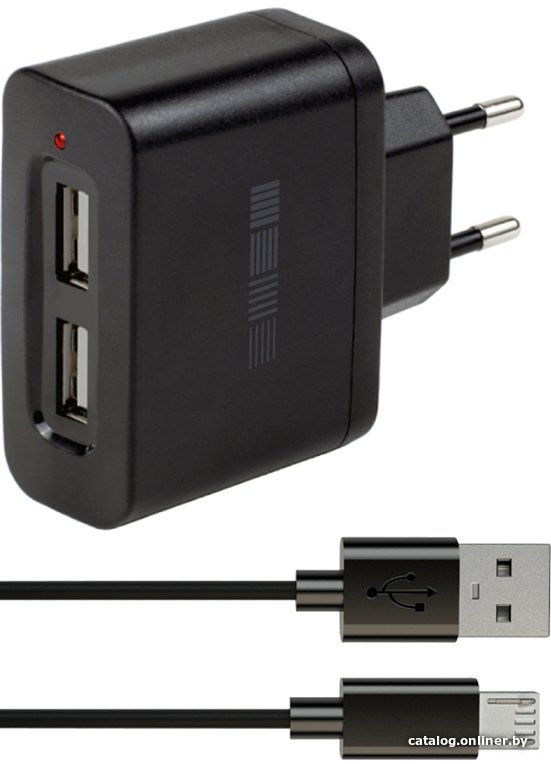 Сетевое зарядное InterStep IS-TC-MICROUSBK-01OB201