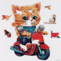 Пазл Treetobe Кот на мопеде 9888197