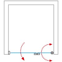 Душевая дверь Roth Tower Line TZNL1/90 (хром/прозрачное стекло)