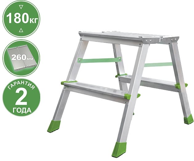 

Лестница-стремянка Новая высота NV 212 с увеличенной площадкой 2x2 ступени