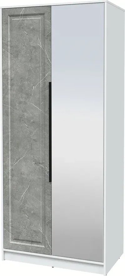 

Шкаф распашной Интерлиния Концепт КТ-Ш2з Деко (белый платинум/керамика)