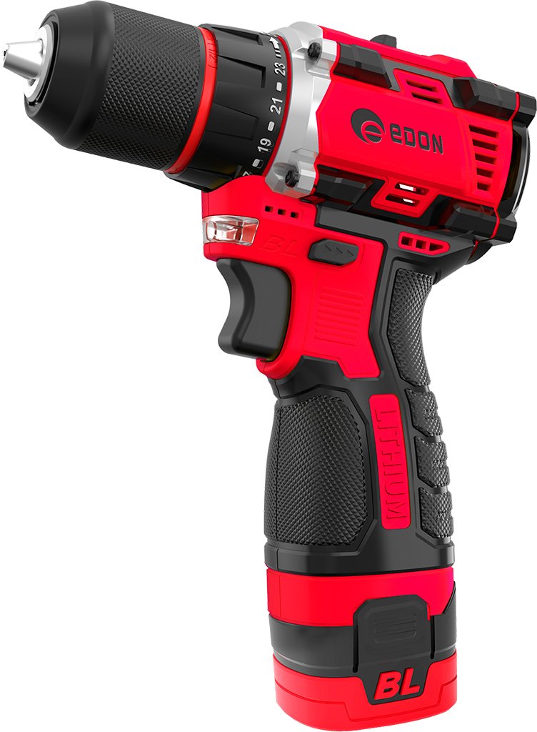 

Дрель-шуруповерт Edon UAD-16DBL (с 2-мя АКБ, кейс, набор оснастки)