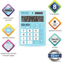 Бухгалтерский калькулятор BRAUBERG Ultra Pastel-08-LB 250513 (голубой)