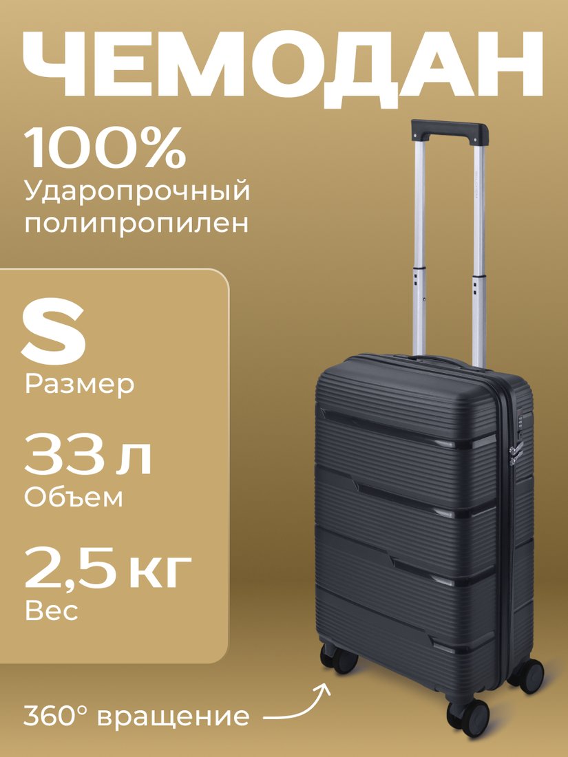 

Чемодан Belchem Poloska S (графит)