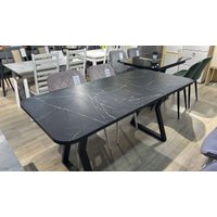 Кухонный стол Боринское Мебель Ричи (черный мрамор/металл черный)