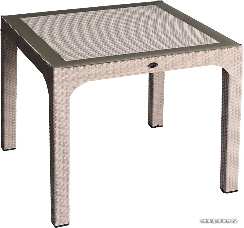 Садовый стол Holiday Rattan Comfort 90x90 (капучино)