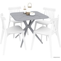 Обеденная группа Sheffilton SHT-DS198 (серый/белый)