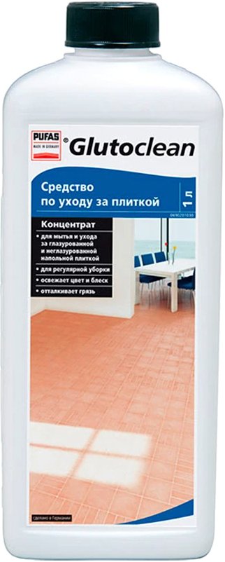

Средство для плитки Pufas Glutoclean Для плитки Концентрат (1 л)