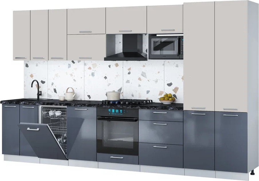 

Готовая кухня Интерлиния Мила Gloss 3.5-ПМ4 (асфальт глянец/кашемир/кастилло темный)