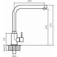 Смеситель Polygran Спика (космос 316)