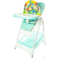 Высокий стульчик ForKiddy Podium Toys 0+ (два чехла +х/б вкладыш, бирюзовый)