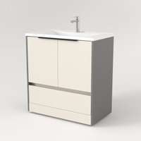  Дабер Тумба под умывальник 017 Andrea Elen 80 Т17.8А.0.19Ч (бежевый/серый/ручка черная)