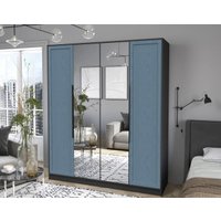 Шкаф распашной Интерлиния Концепт Тренд КТ-Ш4(з) (антрацит/дуб лазурный)