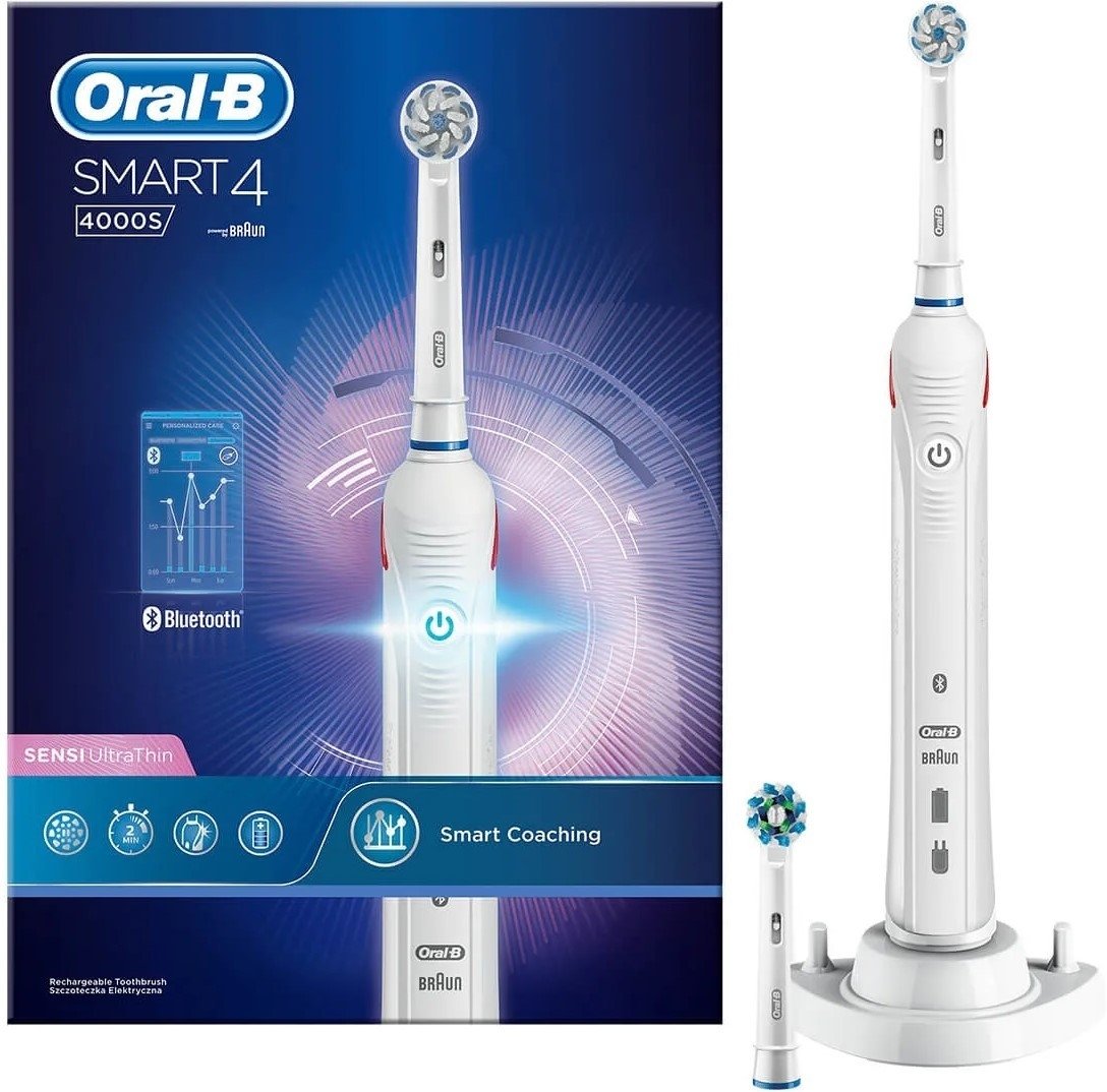 

Электрическая зубная щетка Oral-B Smart 4 4000S (белый)