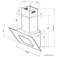 Кухонная вытяжка Krona Kirsa 500 white/white glass sensor