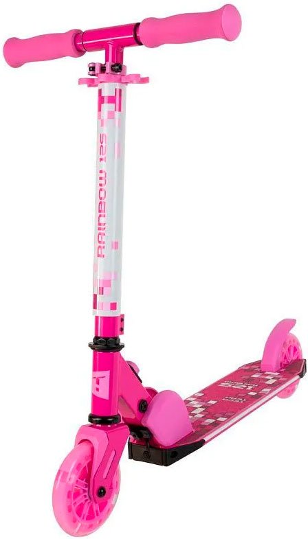 

Двухколесный детский самокат Tech Team Rainbow 125 (белый/розовый)
