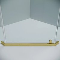 Душевой уголок Grossman Pragma 90x90x195 302.K33.03.9090.32.00 (золото сатин/прозрачное стекло)