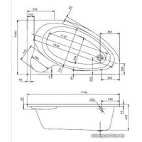 Ванна Santek Эдера 170x100R WH501663 (с каркасом и экраном)