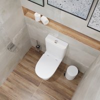 Унитаз напольный Lauter W246 2110246 + гигиенический душ Sano 21LT1292BM (горизонтальный выпуск)