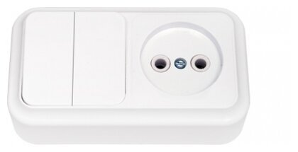 

Розетка Bylectrica Пралеска 2В-РЦ-523,10А, белый