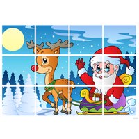 Игра на липучках lipuchki.for.kids Новогодние пазлы (альбом из 6 игр)