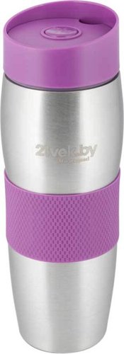 Термокружка 21vek SVM-2012 360мл (серебристый/фиолетовый)