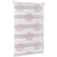 Рулонные шторы Delfa Сантайм День-Ночь Декор МКД DN-44801 (34x160, крем/сиреневый)