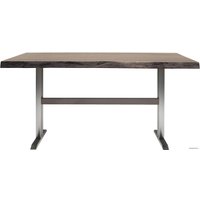 Кухонный стол Buro7 Двутавр 150 (с обзолом, дуб мореный/серебро)