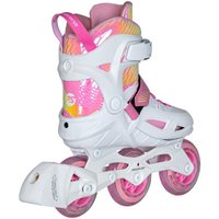Роликовые коньки Powerslide Phuzion Universe 3 колеса (р. 37-40, белый/розовый)