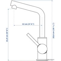 Смеситель Ikea Лундшэр 504.676.42 (черный)