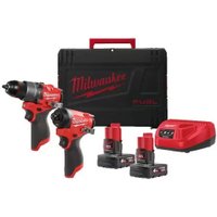  Milwaukee M12FPP2A2-402X 4933480587 (шуруповерт, винтоверт, 2 АКБ, кейс) в Могилеве