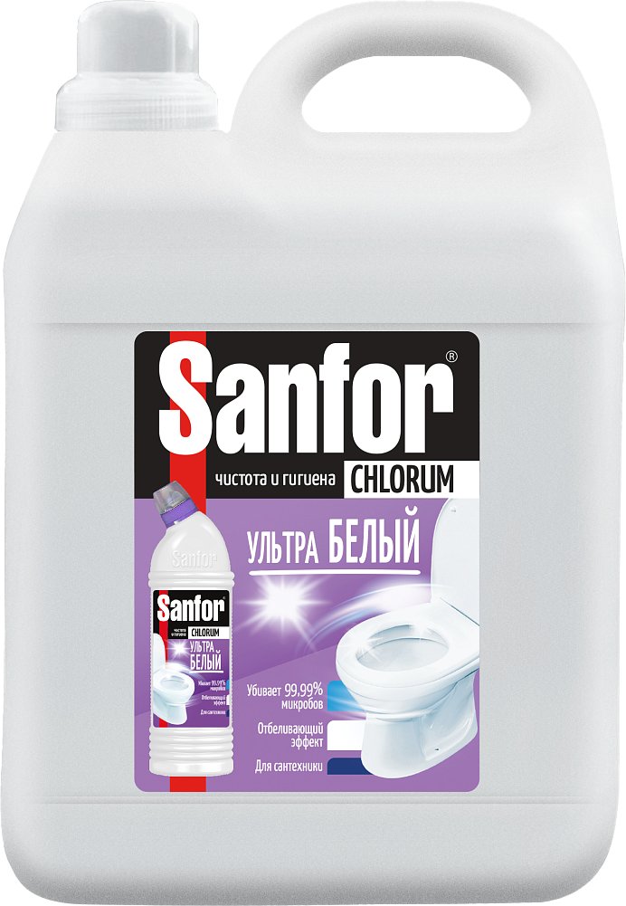 

Средство для ванных комнат Sanfor Chlorum 10 в 1 (5 л)