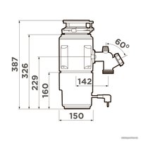 Измельчитель пищевых отходов Omoikiri Nagare Slim 1250 AZ 4995066