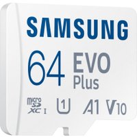 Карта памяти Samsung EVO Plus 2024 microSDXC 64GB (с адаптером)