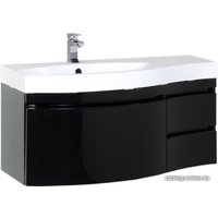  Aquanet Тумба под умывальник Опера 115 L 00169658 (черный, 3 ящика)