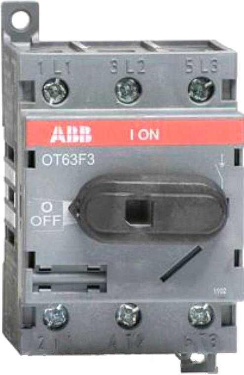 

Выключатель нагрузки ABB OT63F3 63А 3P 3M 1SCA105332R1001