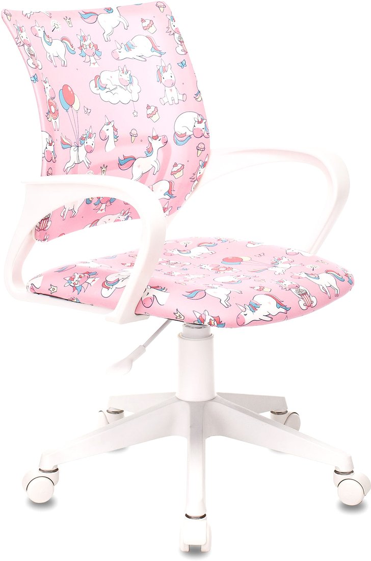 

Компьютерное кресло Бюрократ Burokids 1W (розовый единороги/пластик белый)