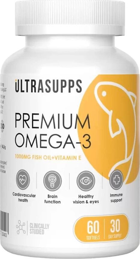 БАД ULtraSupps Premium Omega-3 (60 мягких капсул)