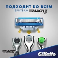 Сменные кассеты для бритья Gillette Mach3 Turbo (4 шт) 3014260331306