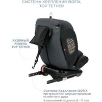 Детское автокресло Indigo Aero Isofix ST-3 (темно-серый лен)