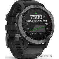 Умные часы Garmin Fenix 6 Pro Solar (серый шифер, силикон)